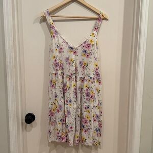 RDI White Floral Sundress sz M